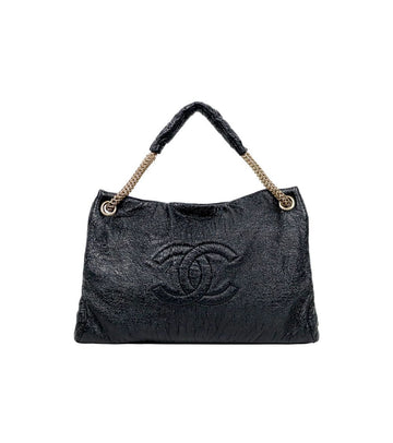 CHANEL Black Calfskin Big CC Chain Shoulder Bag 59551 156759689