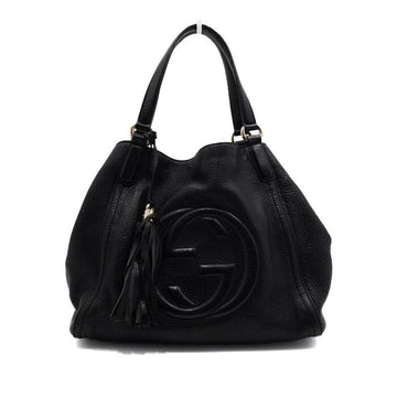 Gucci SOHO GG Logo Tote Bag and Shoulder Bag Black 282309 156760349