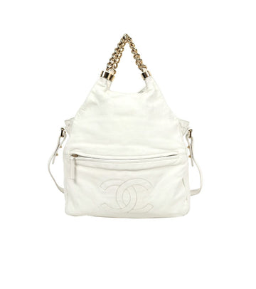 CHANEL White Rodeo Drive Hobo 2WAY Bag 56264 156765775
