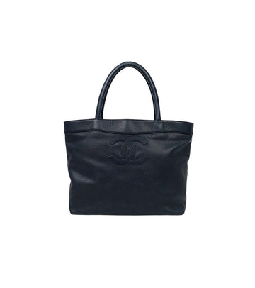 CHANEL ネイビーカーフトートバッグ58448 156765796