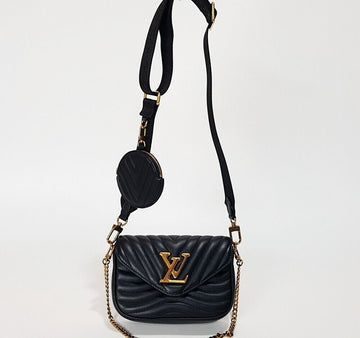 LOUIS VUITTON ニューブレーンマルチポシェットブラッククロスバッグ M5646 156770520