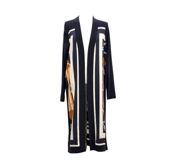 Hermes Silk Cashmere Trimming Long Cardigan HEB110528 151516076