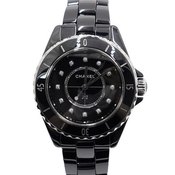 CHANEL J12 Black Ceramic Damen Uhr 33MM mit 12 Diamanten H5701 156785535