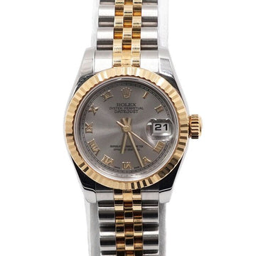 Rolex 18K Gold-Combination Datejust Gray Roman 26mm Women's Watch 179173 156785538