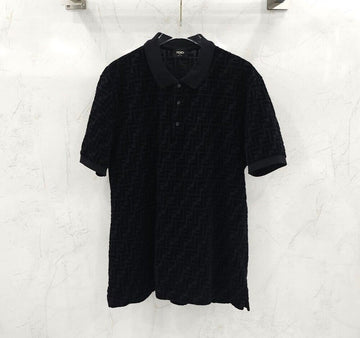 FENDI モチーフポロ半袖シャツ ブラック FY0985 152193079
