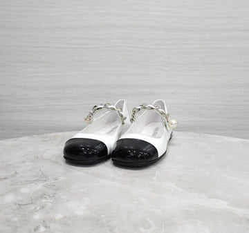 Miu Miu Pearl Chain Link Mary Jane Ballerina Flats 5F131E 156809410
