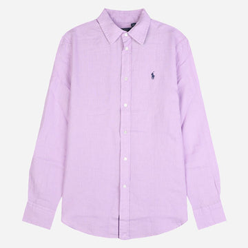 POLO RALPH LAUREN 6S レディース ポニー ロゴ リネン シャツ ライラック 211970730 513 156813983