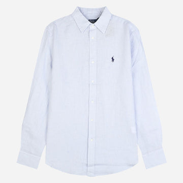Polo Ralph Lauren Women's Pony Logo Linen Shirt Blue 156814058