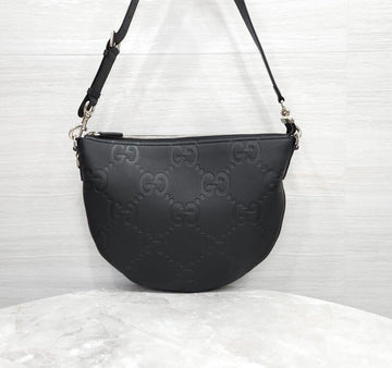 Gucci Small Leather GG Shoulder Bag Black 801887 156838263