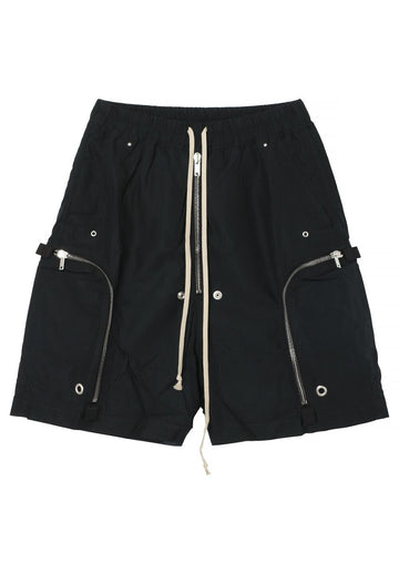 RICK OWENS Hose Ripsmaterial Shorts Schwarz TENCEL RIPSTOP DU01E3389 NR 09 135703585
