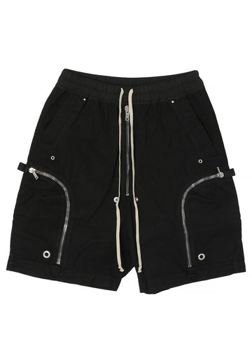 Rick Owens Cotton Canvas Bauhaus Shorts Black DU01E3389 CVS 09 130290149