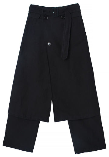 Dries Van Noten PRIFFITH Cotton Twill Pants Black 2410209288339900 78651033