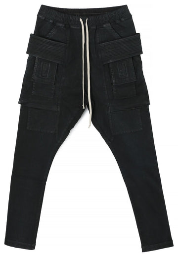 Rick Owens CARGO BLACK STRETCH DENIM 60485914