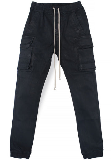 Rick Owens DRKSHDW MASTODON CUT Black Wax Stretch Denim 147375170
