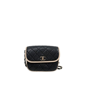 CHANEL Black Caviar Flap Chain Shoulder Bag 60916 156848163