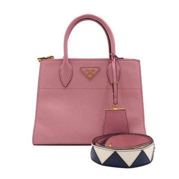 Prada Pink Saffiano Paradigma Tote Bag with Gold Logo 1BA103 156848164