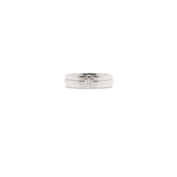 Tiffany & Co 18K White Gold 55mm T Wide Ring Size 15, 16 aa64073 156852579