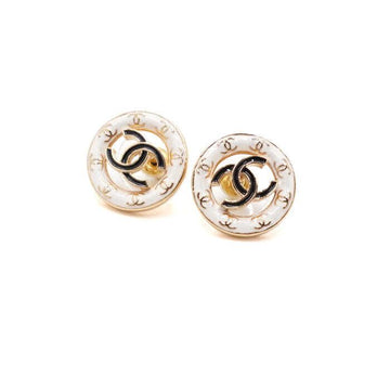 CHANEL ABC998 Women's Earrings in Black and White 156853790