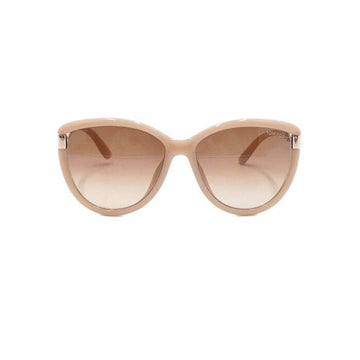 Tom Ford Beige Gold-Plated Horn Rimmed Mirrored Women's Sunglasses TF477D aa64403 156862510