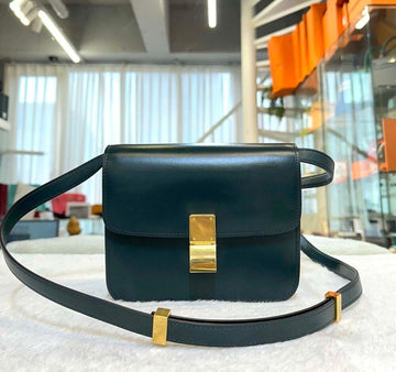 CELINE Klein Klassikbox Umhängetasche Dunkelgrün H022702 148576650
