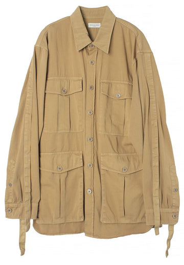 Dries Van Noten CALBAR Garment Dyed Cotton Twill Shirt 2410207228336103 79118350