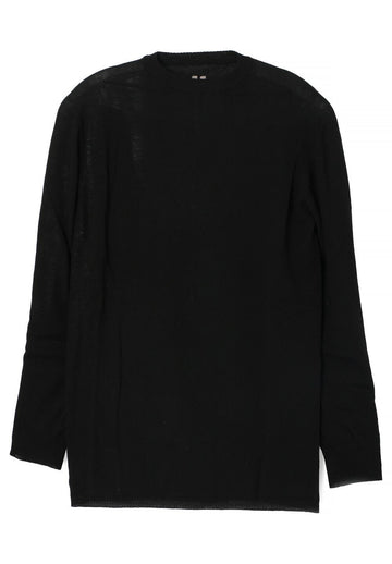 Rick Owens Oversized Round Neck Wool Sweater Black RU02A5627 M 09 29962585