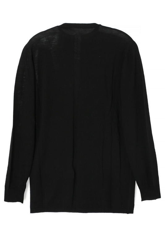 RICK OWENS Übergroßes Rundhals-Wollpullover Schwarz 09 M 29962585 [P]