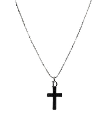 Dior Cross Silver Necklace 51415 156923317