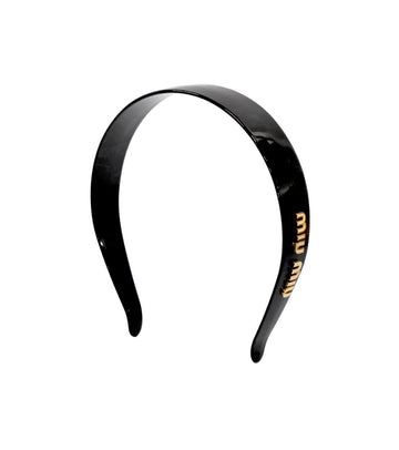 MIU MIU Schwarzes Logo Haarband 59886 156927664