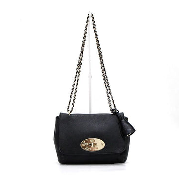 Mulberry Black Leather Lily Small Chain Shoulder Bag and Crossbody aa64519 156927846