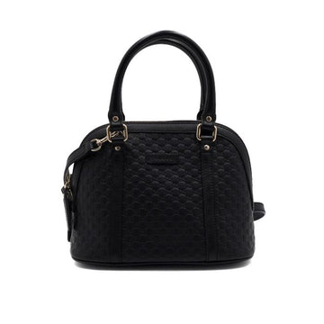 GUCCI Schwarze GG-Mikrofaser Mini-Dome Tote- und Schultertasche 449654 156927878