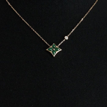 Louis Vuitton 004Ct Diamond Blossom BB Malachite Star Pendant Necklace aa63922 156932362