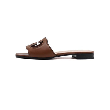 Gucci Brown Interlocking GG Cutout Mule Slide Sandals for Women 694451 156932683