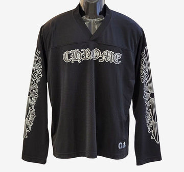 CHROME HEARTS Unused Horseshoe Mesh Jersey Long Sleeve Größe S Schwarz QUDJ84JX 156945796