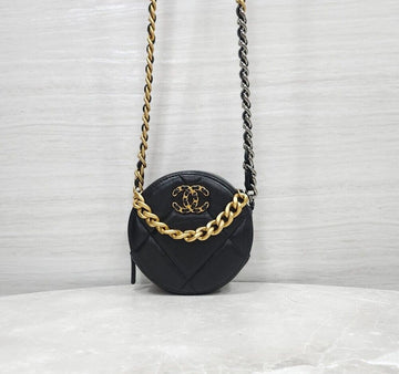 CHANEL 19 Tambourine Rund Schultertasche Crossbody AP0945 156947234
