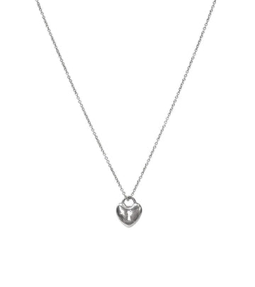 Tiffany & Co Heart Lock Silver Necklace 60509 156949645