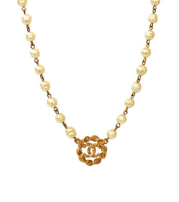 CHANEL Goldene CC Perlenkette 60464 156950666