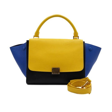 CELINE マルチカラー レザー トラペーズ スモール トートバッグ 156955939