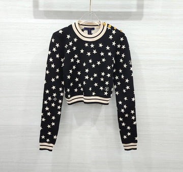 LOUIS VUITTON ジャカードスタークロップニット 1AA98M 156966628