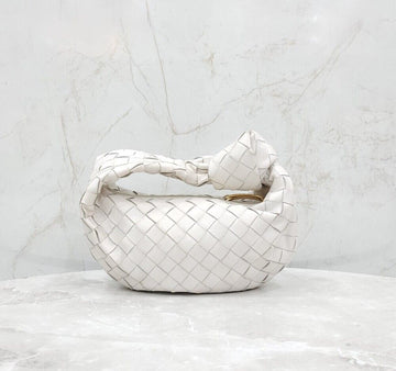 Bottega Veneta Mini Leather Jodie Bag White 154781361