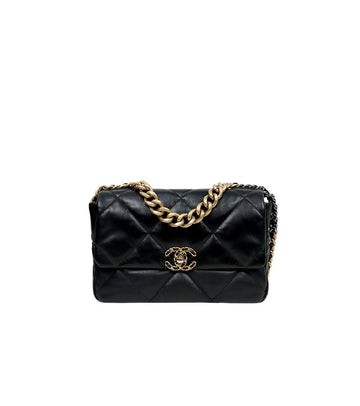 CHANEL Schwarze 19 Schultertasche 61387 156972053