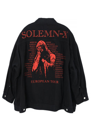 RAF SIMONS SolemnX Oversized Jeansjacke Schwarz 221723100320099 33015094