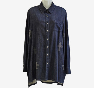 CHROME HEARTS インディゴデニムシャツ JT8LPTG1 156991161