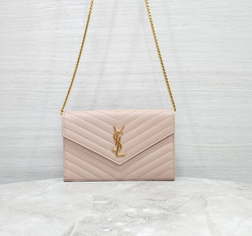 Saint Laurent Pink Matelassé WOC Chain Crossbody Bag 377828 156992666