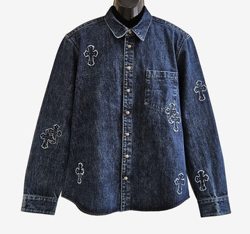 Chrome Hearts Patch Denim Shirt XL 3R23QX3H 156993586