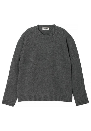 MIU MIU グレー ロゴ キャッシュミア ニット セーター MML849 13VB F0480 65657758