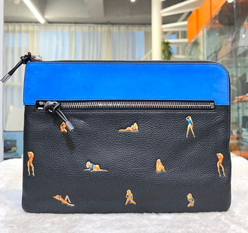 Alexander Wang Two Tone Vicky Clutch Blue Black F101819 148576819
