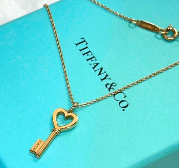 Tiffany & Co Heart Key Necklace YG J052802 156994890