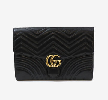 GUCCI Mattelasse Clutch Schwarz 498079 156994974