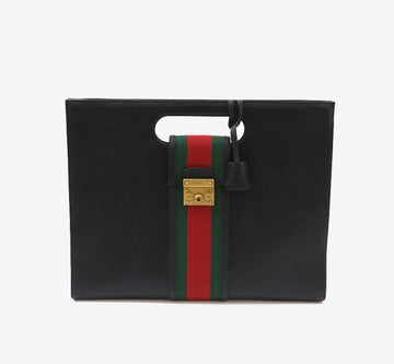 Gucci Web Padlock Tote Bag Black 459205 156996065